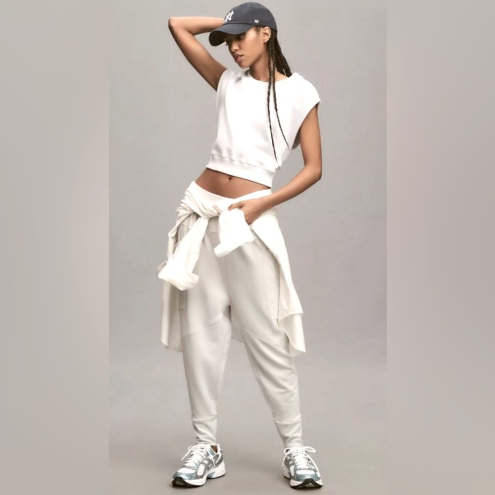 NWT Anthropologie Daily Practice Relaxed Lux Soft Dropped Pocket Slouchy Joggers